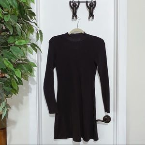 Dark gray American Apparel mockneck ribbed dress